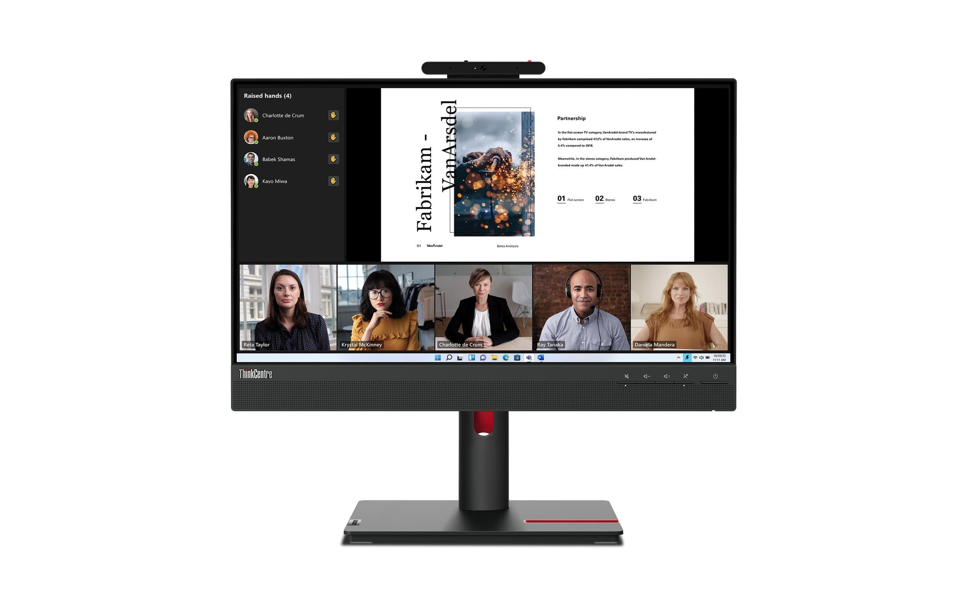 Lenovo ThinkVision – Monitor, 21,5" 1920 × 1080 (Full HD), IPS, Touch