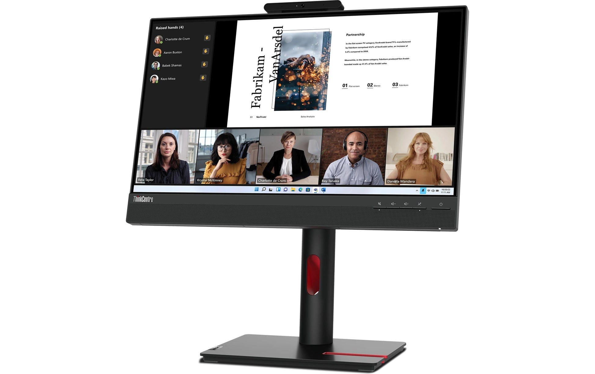 Lenovo ThinkVision – Monitor, 21,5" 1920 × 1080 (Full HD), IPS, HDMI, DisplayPort