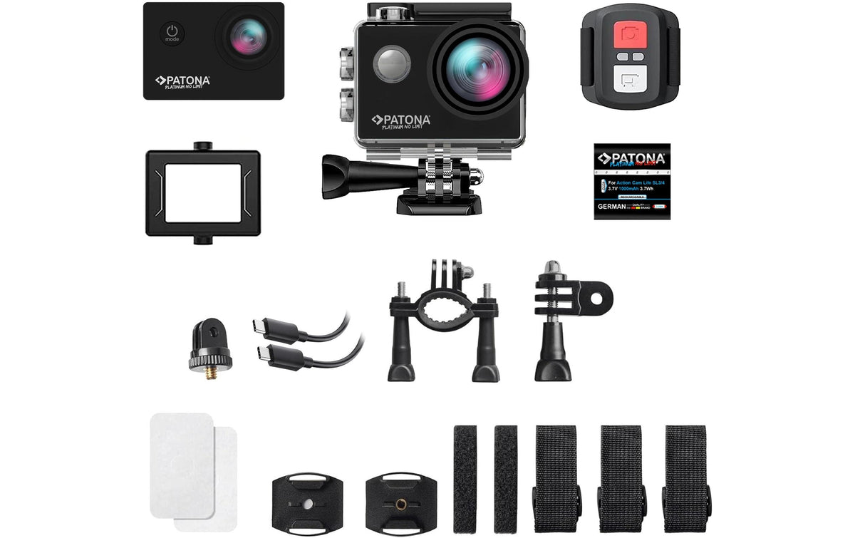 PATONA Platinum Life SL3 – Action-Cam, 720p 60 fps, wasserdicht bis 30 m, schwarz