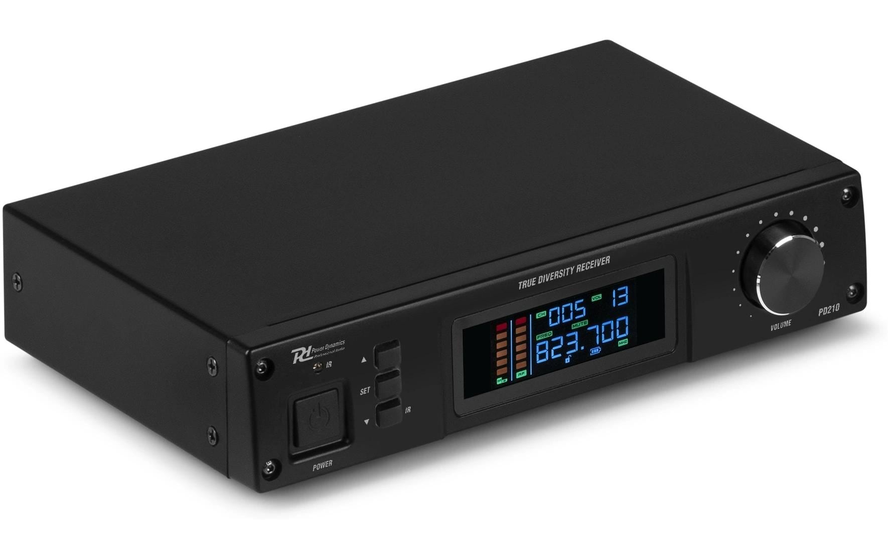 Power Dynamics PD210 Bühnenmikrofon-Set – XLR, 6,3 mm Klinke, Kabellos (UHF), Niere, 40–17'000 Hz, Schwarz