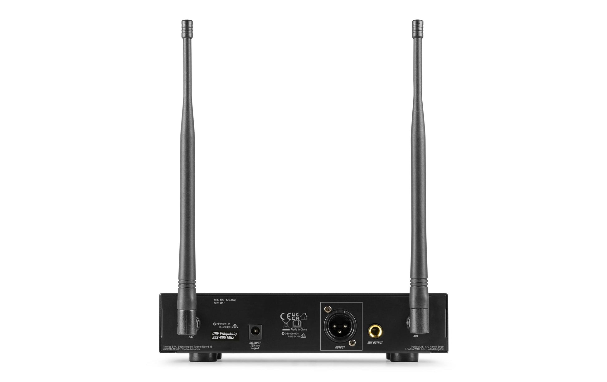 Power Dynamics PD210 Bühnenmikrofon-Set – XLR, 6,3 mm Klinke, Kabellos (UHF), Niere, 40–17'000 Hz, Schwarz