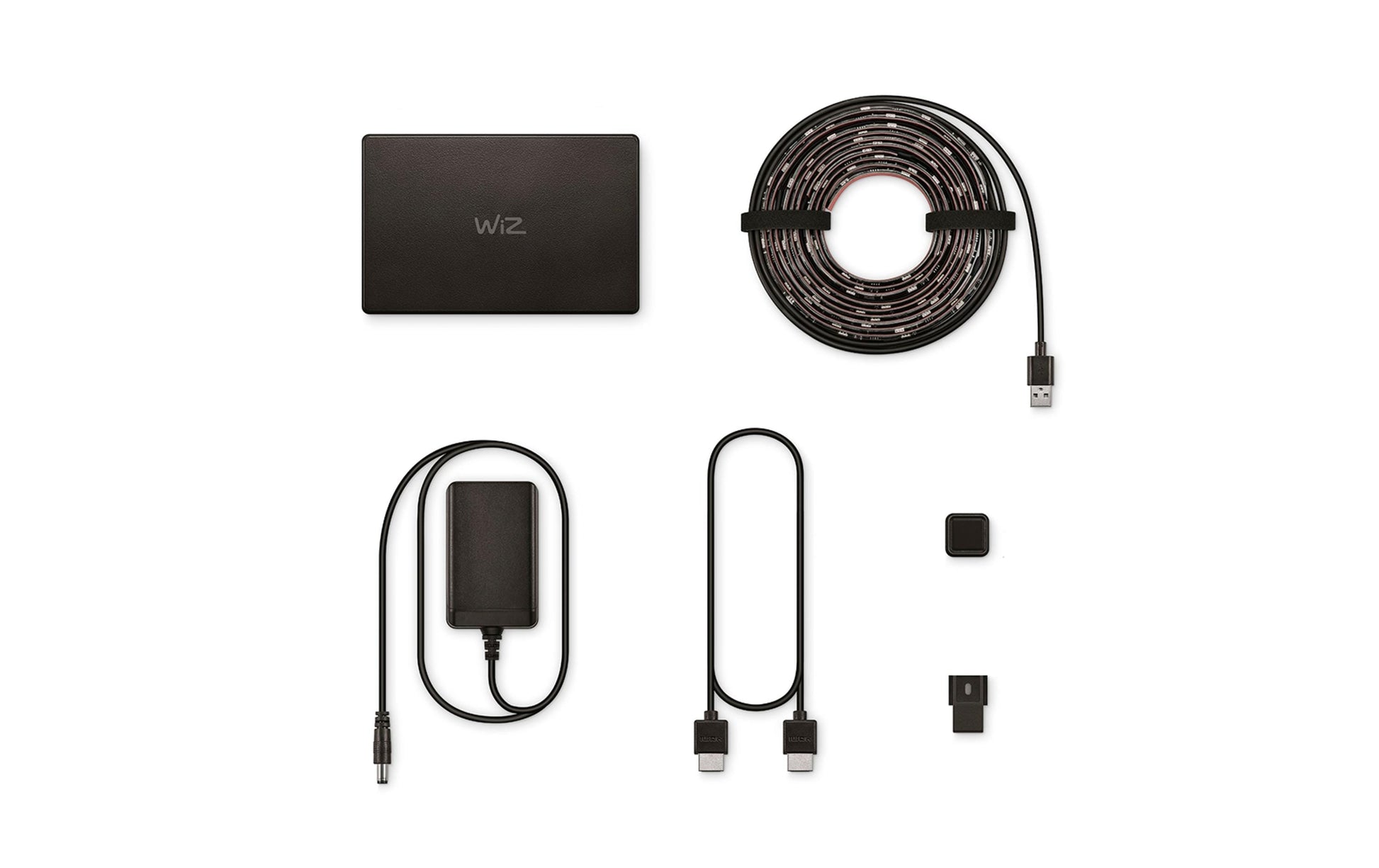 WiZ TV-Leuchtband Sync-Box – 3,4 m, 148 lm, 21 W, 2700–6500 K, dimmbar, WiFi/BT, schwarz