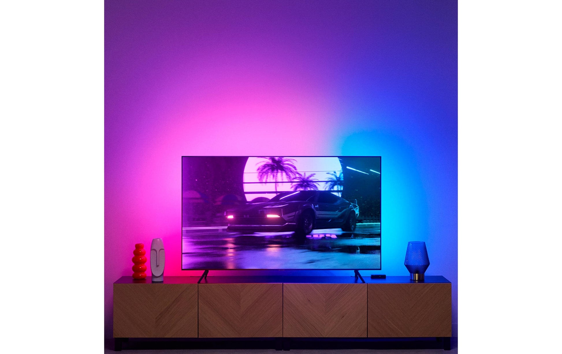 WiZ TV-Leuchtband Sync-Box – 3,4 m, 148 lm, 21 W, 2700–6500 K, dimmbar, WiFi/BT, schwarz