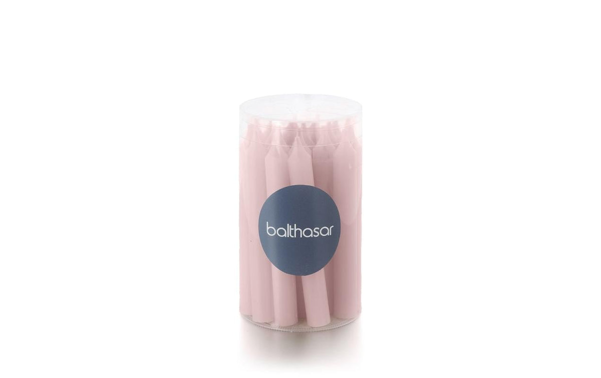 Balthasar Baumkerzen – 20er-Set – Ø 1,3 × 10 cm, Altrosa