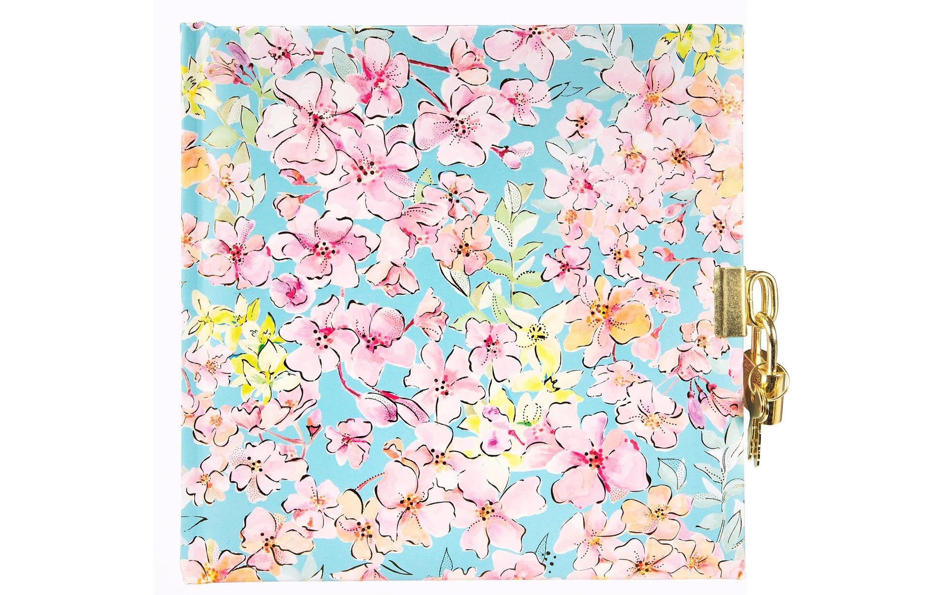 Goldbuch Tagebuch Blumenmuster – 96 Seiten – 165 × 165 mm, Mehrfarbig