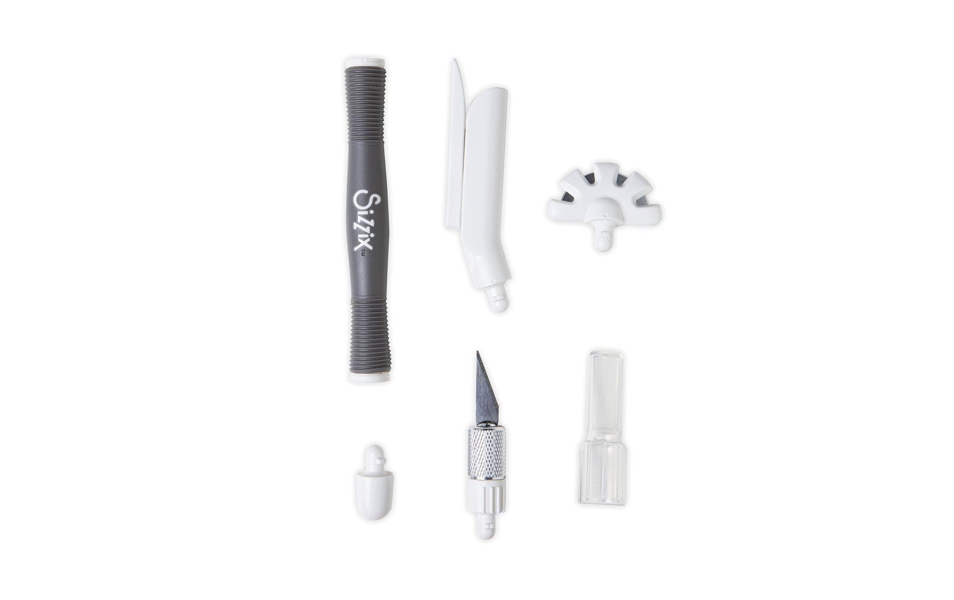 Sizzix 665800 – Scheren-Set, 6-teilig, grau/weiss
