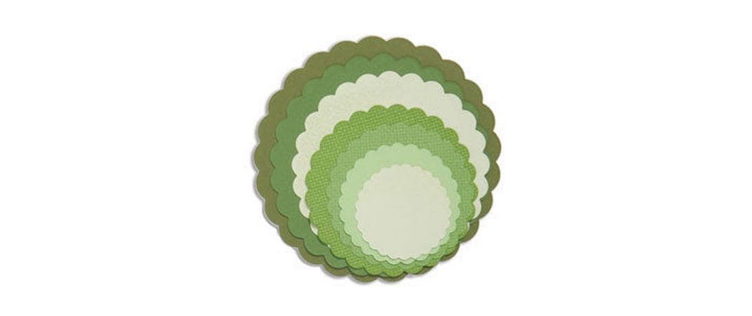 Sizzix 657552 – Stanzschablone gewellte Kreise, 8 Stück