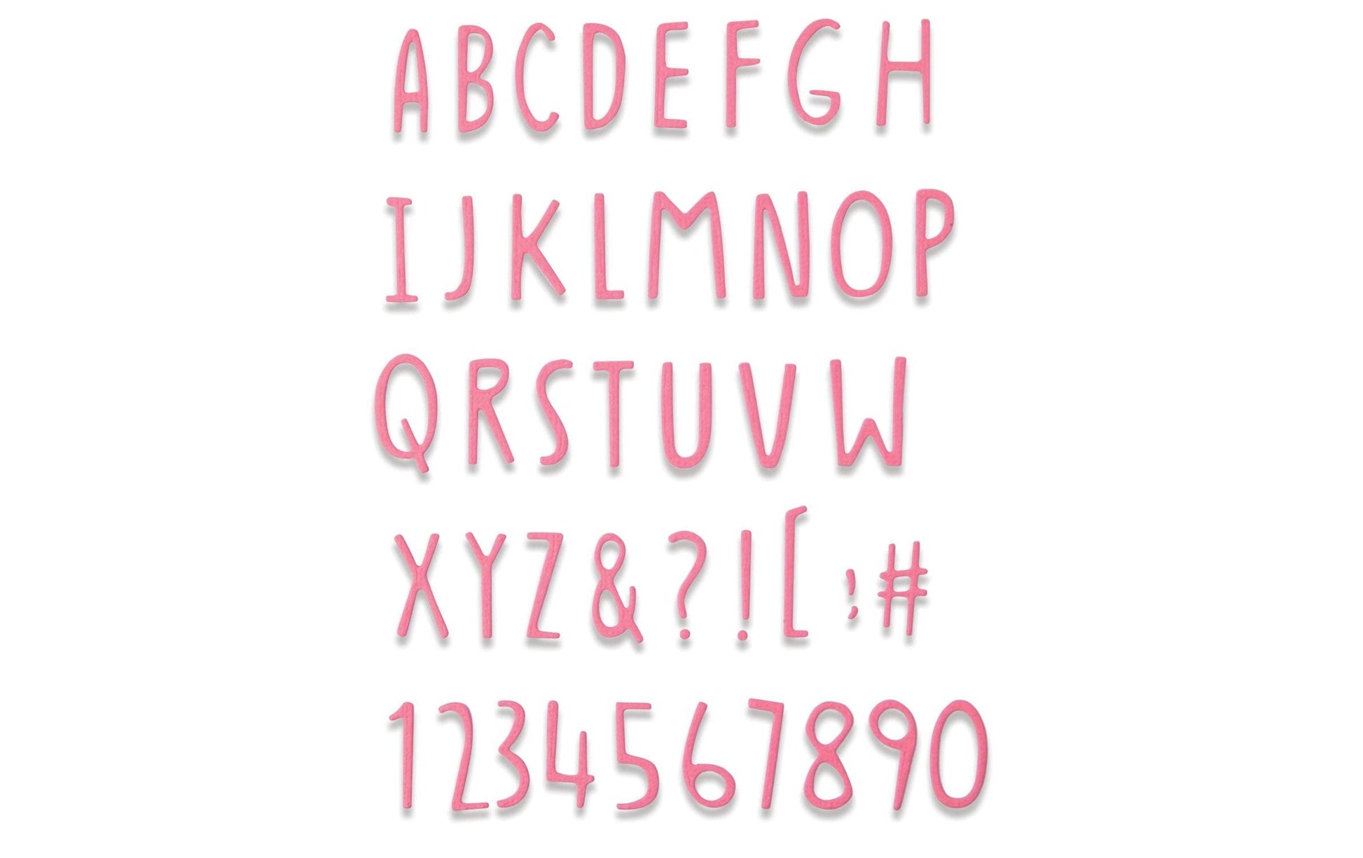 Sizzix 665182 – Stanzschablone, Alphabet und 1–10, 1 Stück
