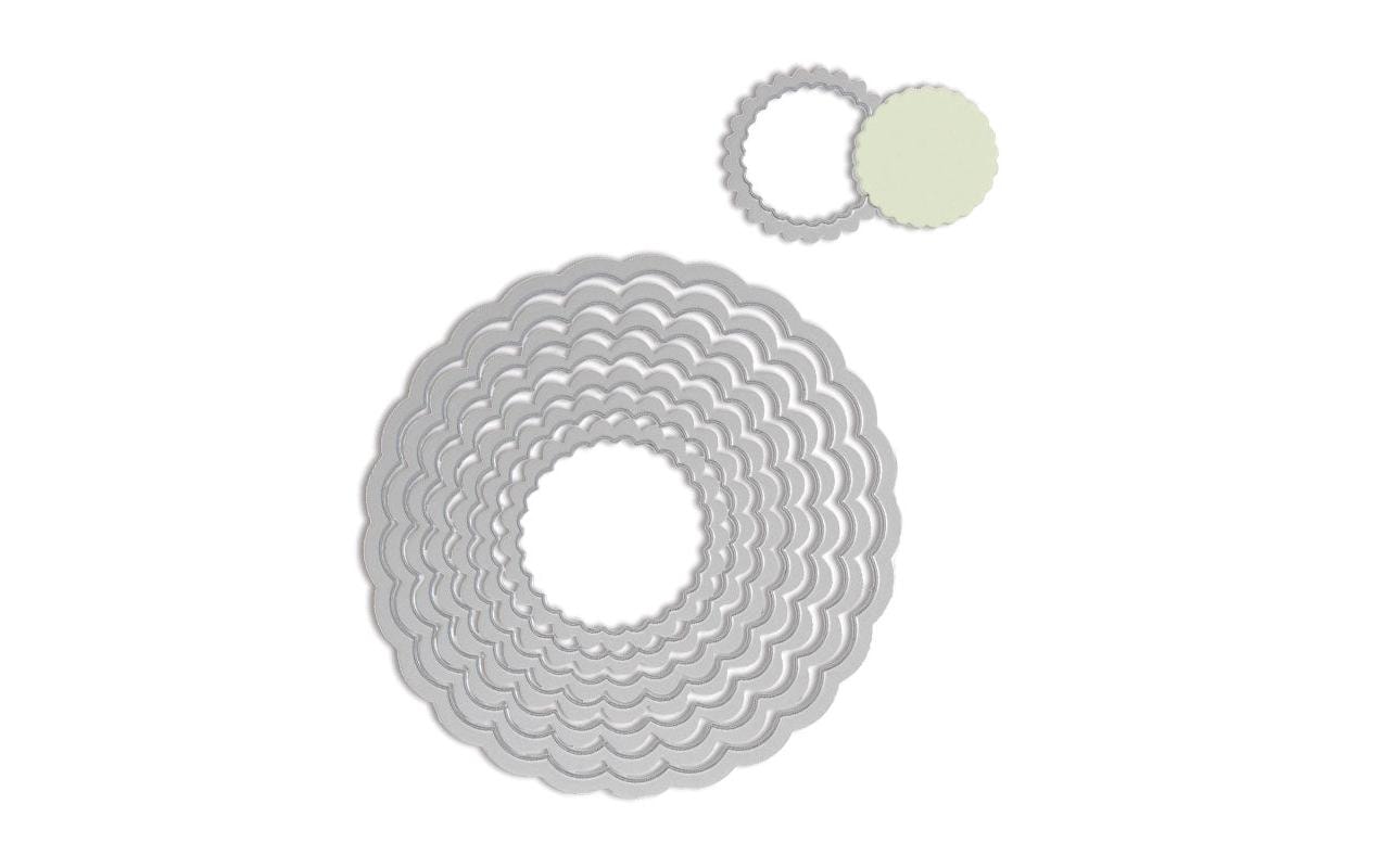 Sizzix 657552 – Stanzschablone gewellte Kreise, 8 Stück