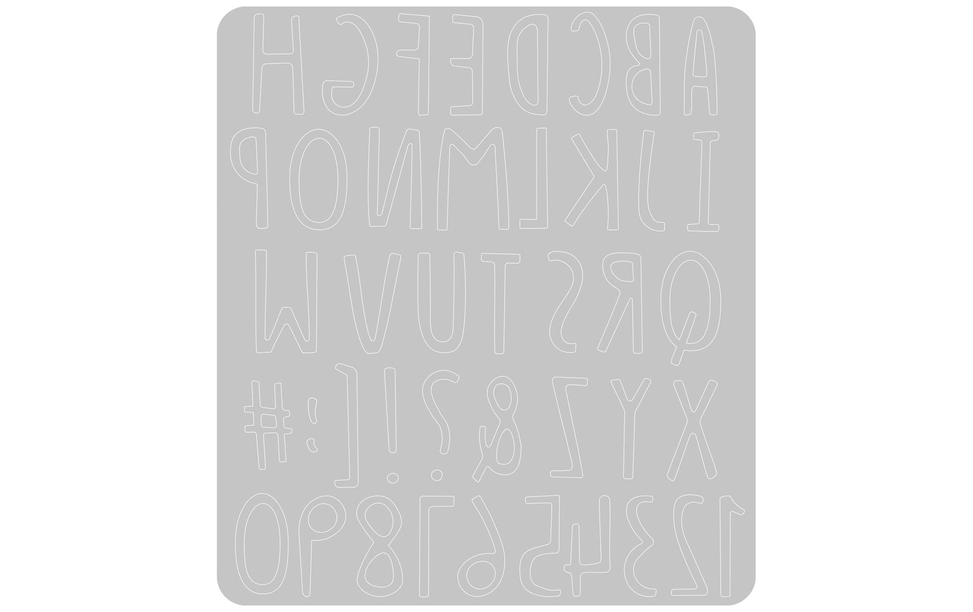 Sizzix 665182 – Stanzschablone, Alphabet und 1–10, 1 Stück