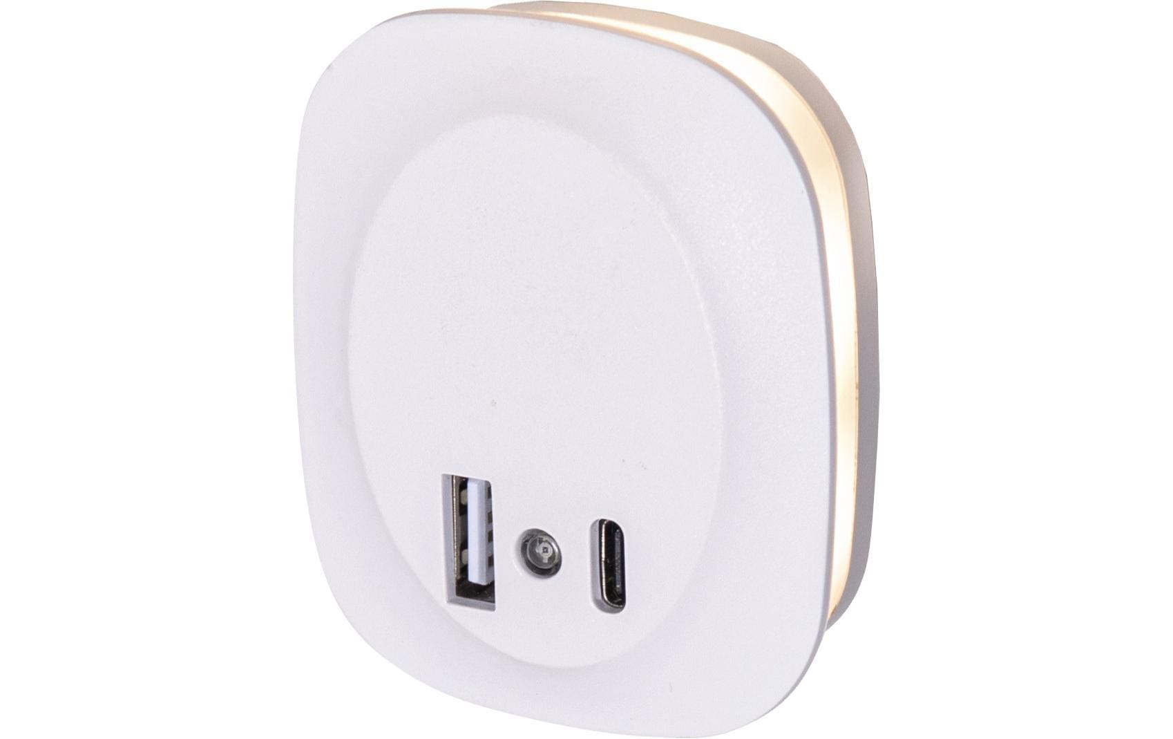 Star Trading Stecker-Nachtlicht – 10 lm, 3000 K, Lichtsensor, IP20 – Weiss
