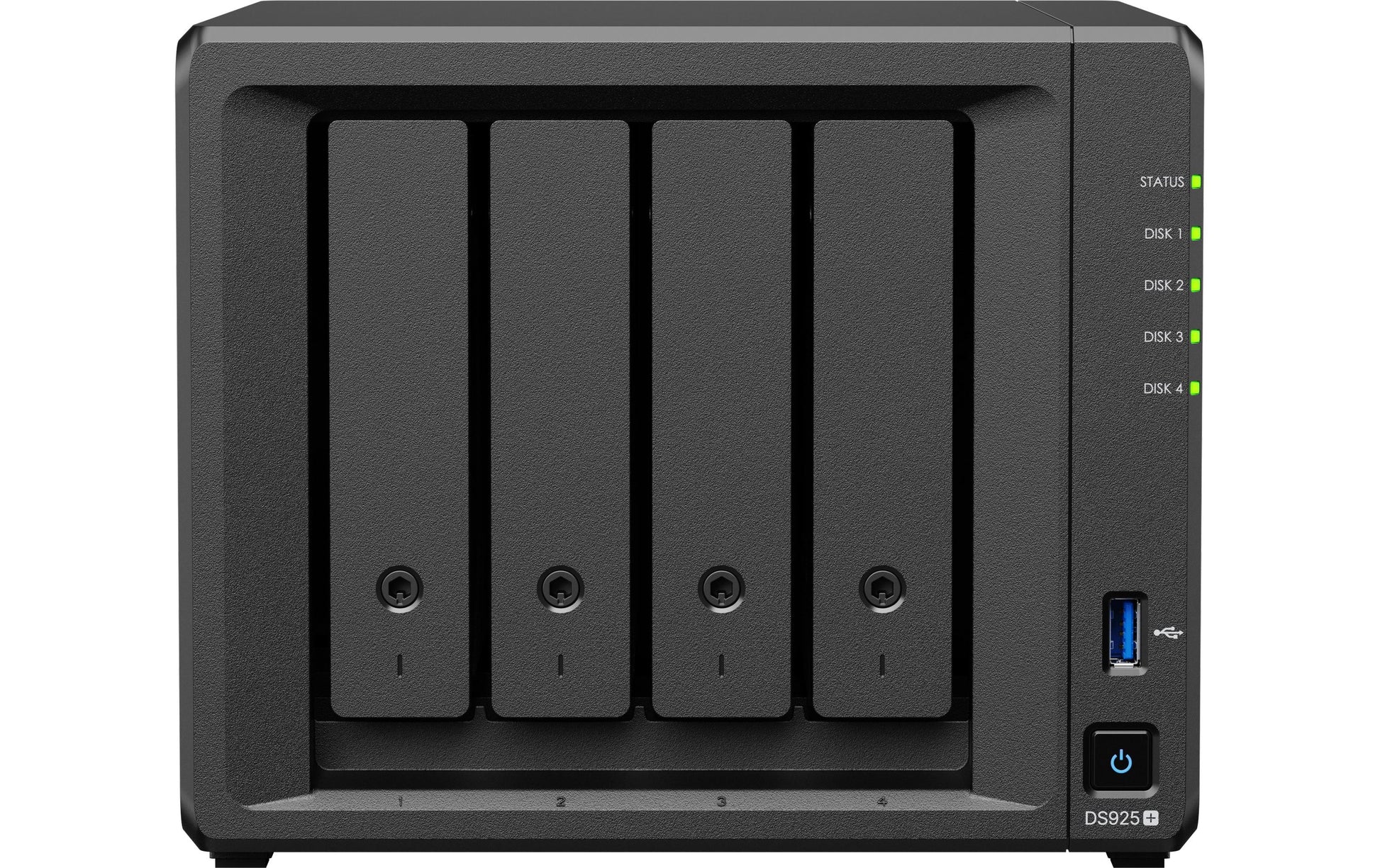 Synology DS925+ – 4-Bay Tower NAS – AMD Ryzen V1500B, 4 GB RAM, 2.5GbE, 16 TB HDD vorinstalliert