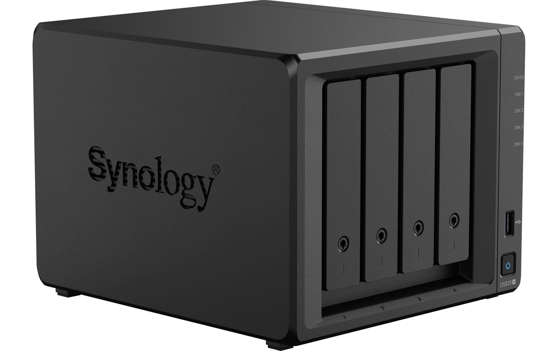 Synology DS925+ – 4-Bay Tower NAS – AMD Ryzen V1500B, 4 GB RAM, 2.5GbE, 48 TB HDD vorinstalliert