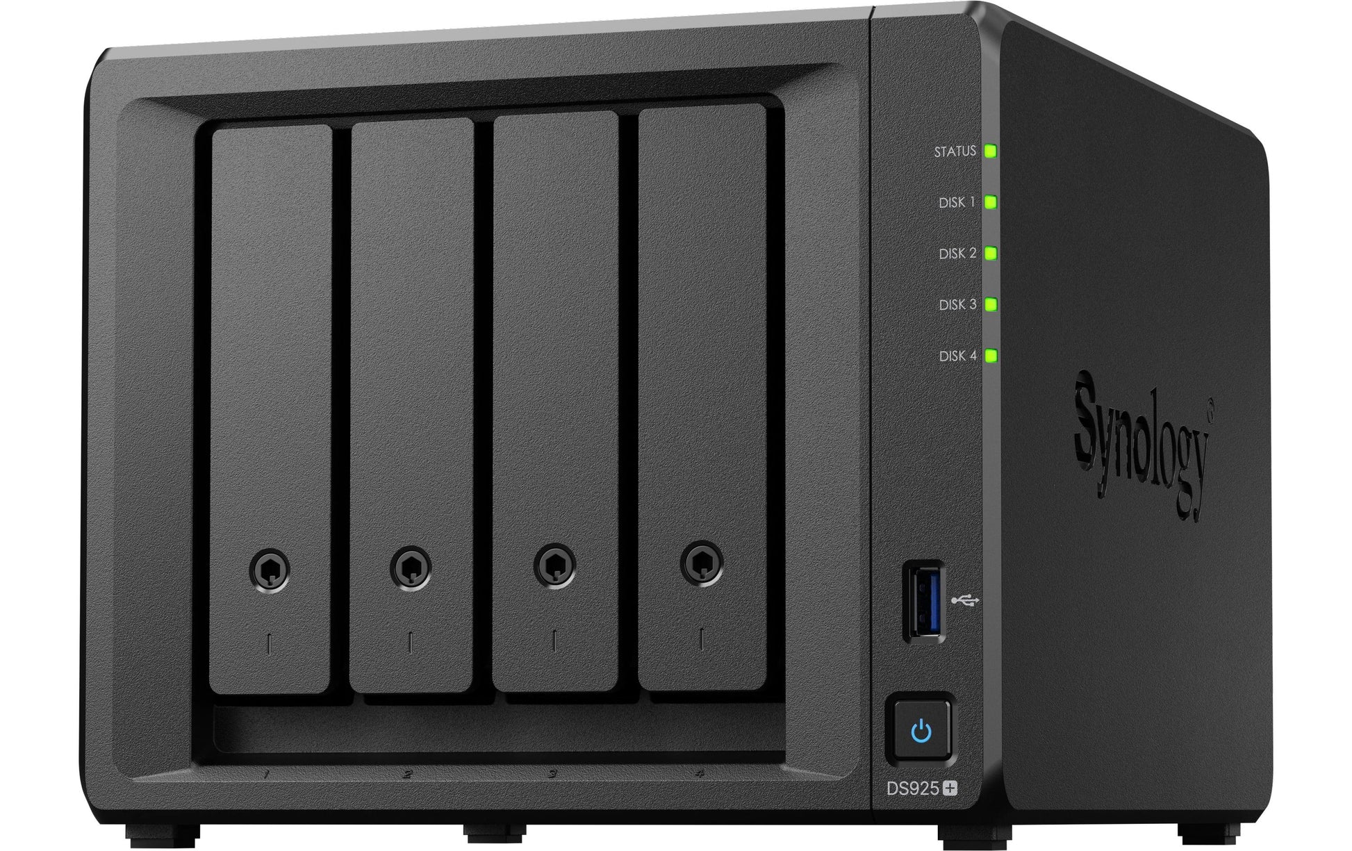 Synology DS925+ – 4-Bay Tower NAS – AMD Ryzen V1500B, 4 GB RAM, 2.5GbE, 32 TB HDD vorinstalliert