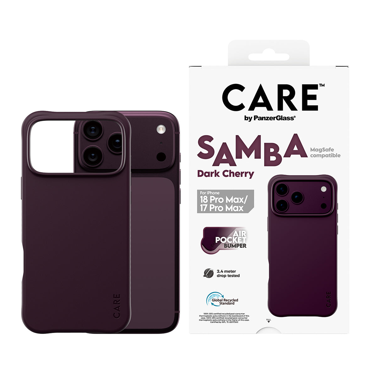 PanzerGlass CARE Samba Backcover – für Apple iPhone 18 Pro Max/17 Pro Max, MagSafe, TPU, Transparent