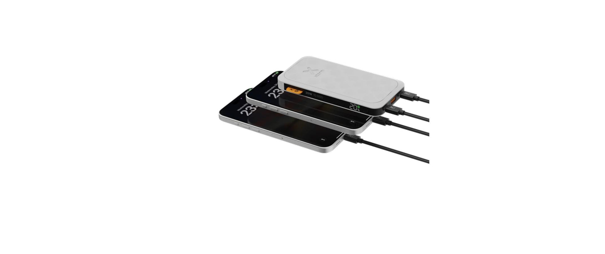 Xtorm Fuel Series 5 Powerbank 10'000 mAh – 20 W PD, 2× USB-C, 1× USB-A, weiss