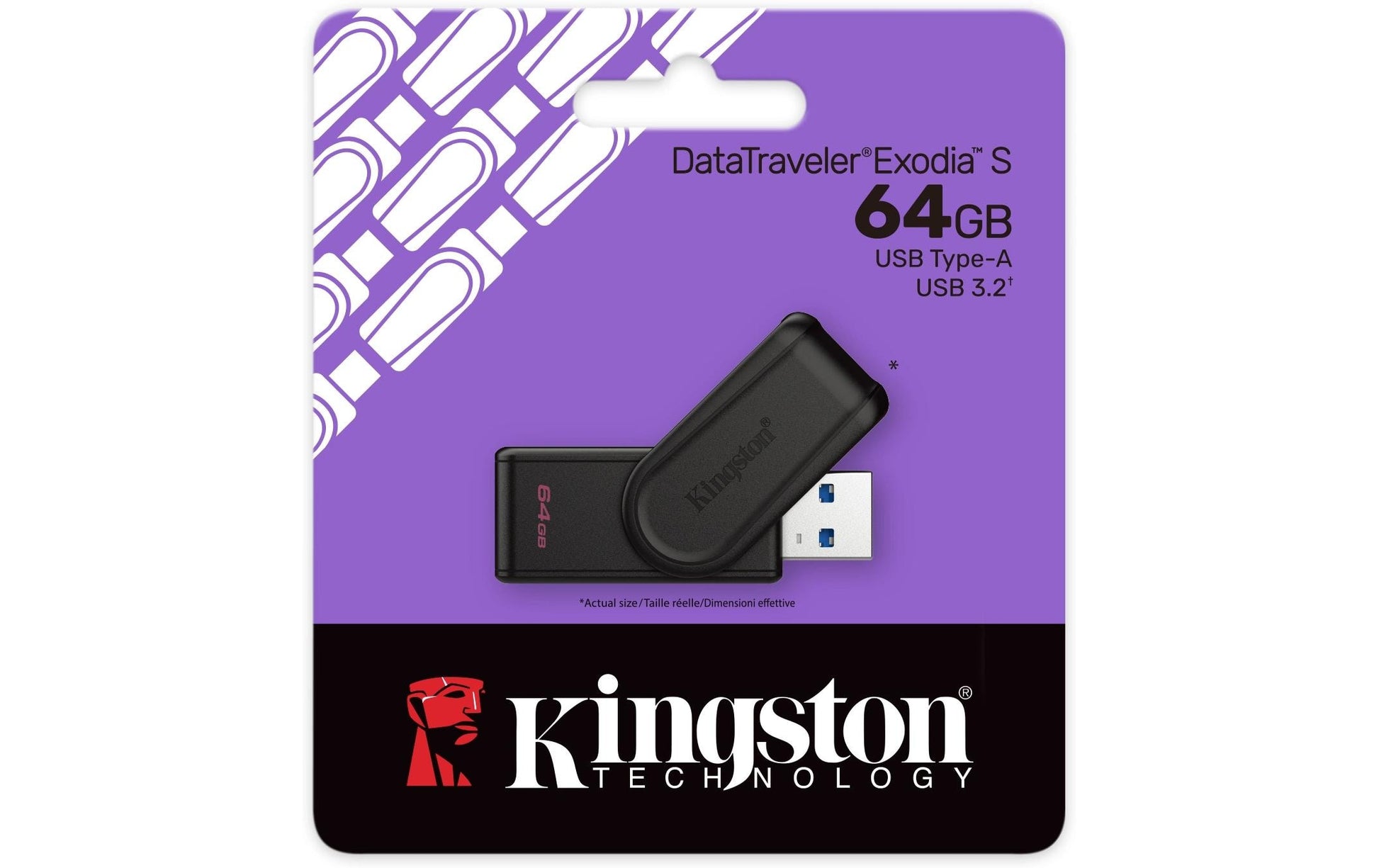 Kingston Technology Kingston DT Exodia S USB-Stick – 64 GB, USB 3.2 Gen 1, Schwarz