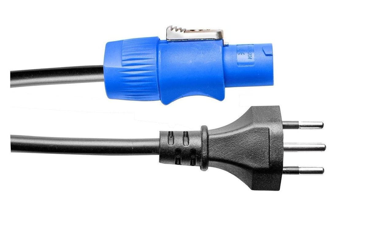 PD-Connex Spezialstromkabel – T12–PowerCON, 3 m, 3×1,5 mm², mit Verriegelung, schwarz