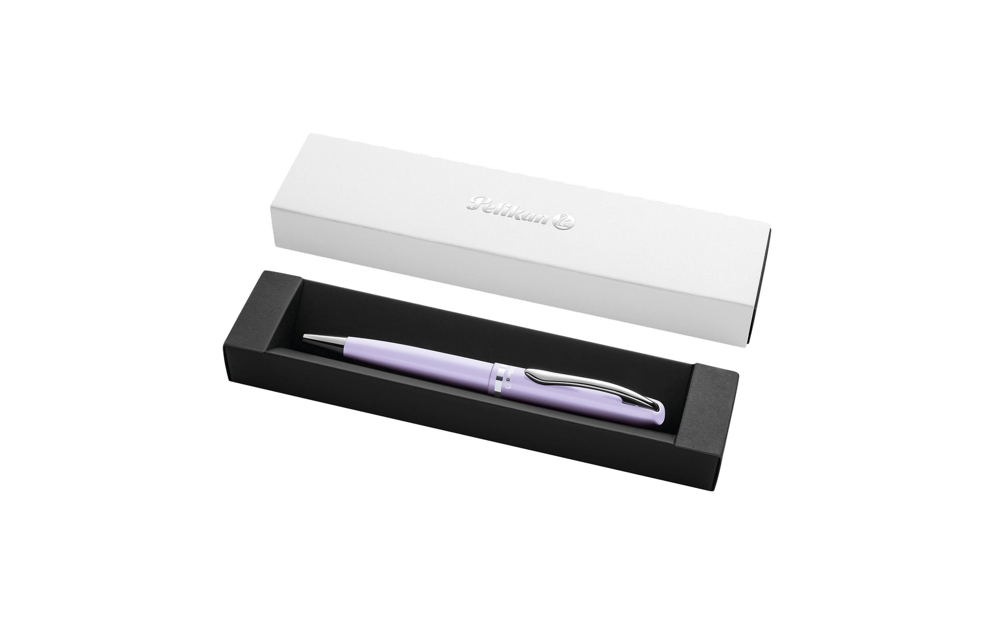 Pelikan Jazz Pastell K36 Kugelschreiber – Blau, Mittel, Druck, Metall, Lavendel, dokumentenecht, Geschenkbox