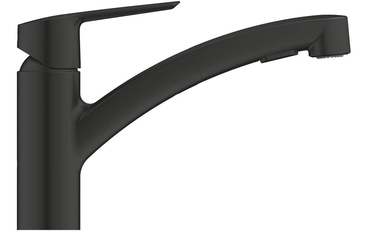 GROHE Start – Einhand-Spültischbatterie, Höhe 18,5 cm, ausziehbare Brause, matt schwarz