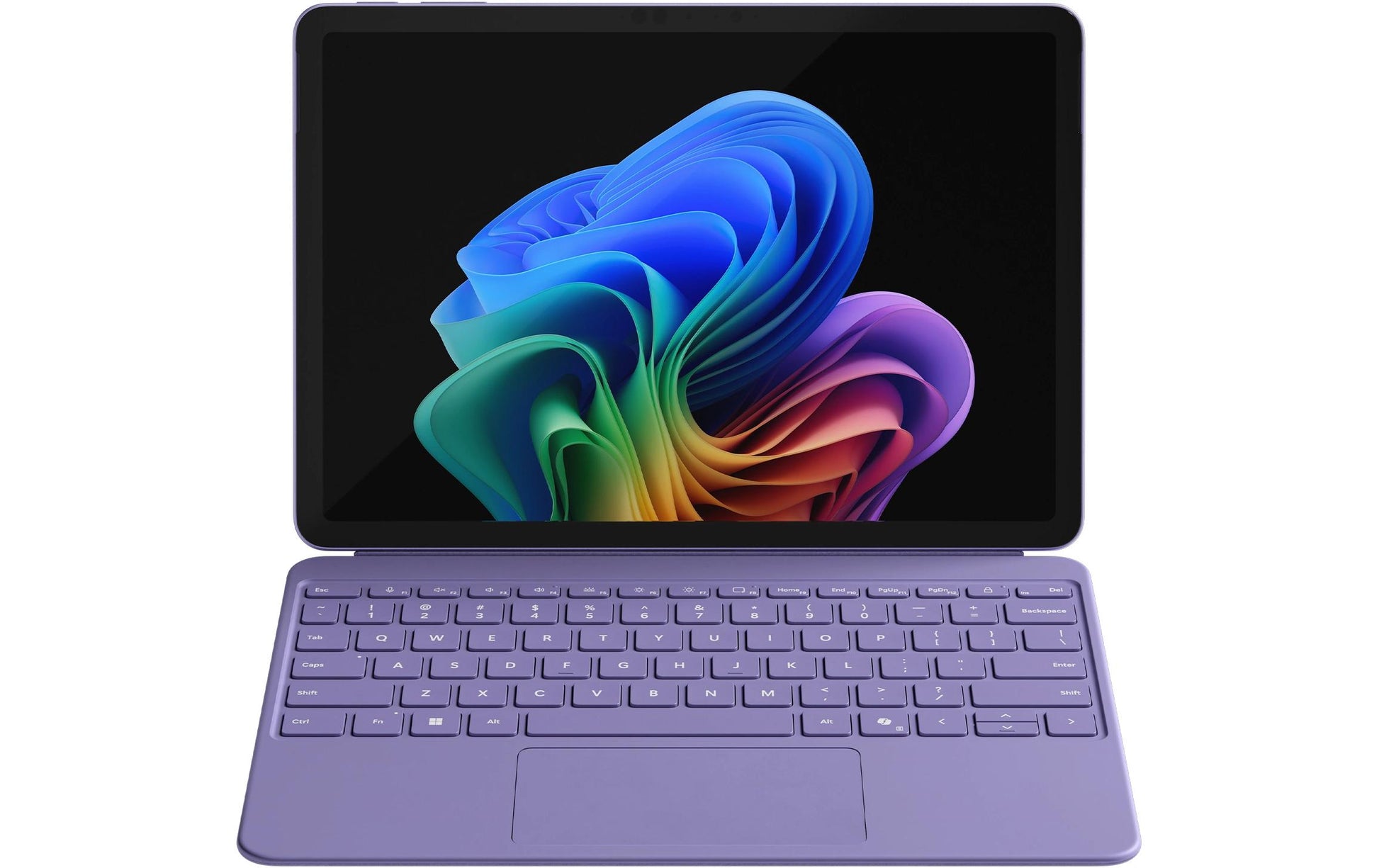 Microsoft Tastatur – für Surface Pro 12 (12"), beleuchtet, Touchpad, Alcantara, violett
