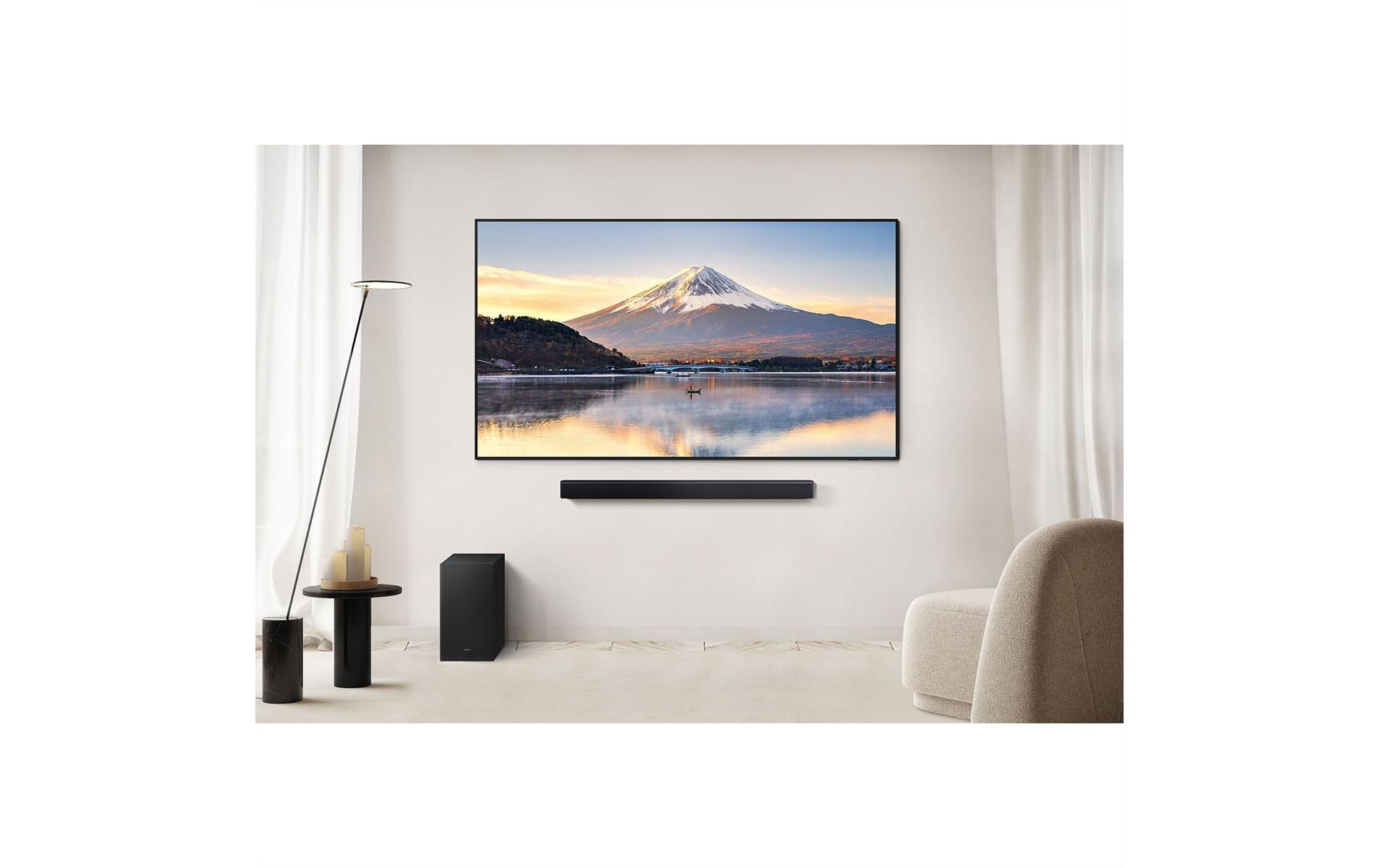 Samsung HW-B450F – Soundbar – 2.1, DTS Virtual:X, mit kabellosem Subwoofer