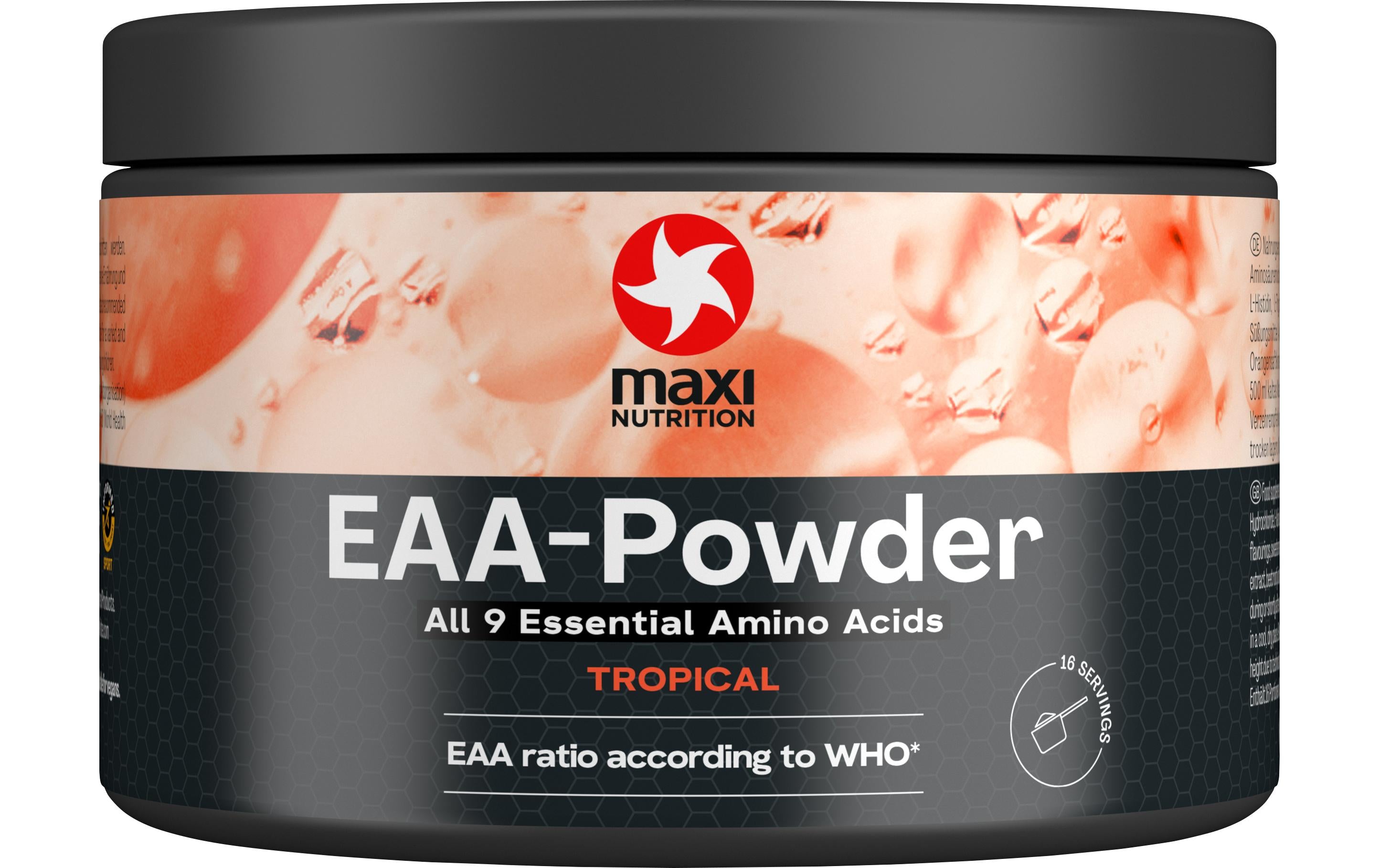 Maxi Nutrition Aminosäure-Pulver Tropische Früchte – Vegan – 250 g