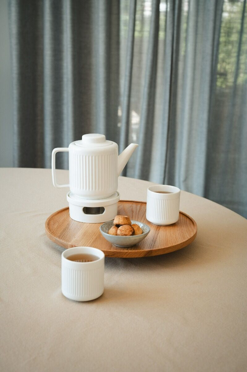 Bredemeijer Teekanne – 1,2 l, 12,5 × 15,5 × 22,5 cm, Porzellan/Edelstahl, Weiss, mit Edelstahlfilter