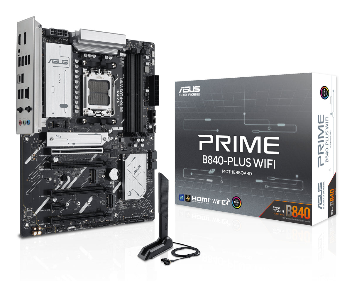ASUS PRIME B840-PLUS WIFI – Mainboard – AM5, AMD B840, ATX, DDR5