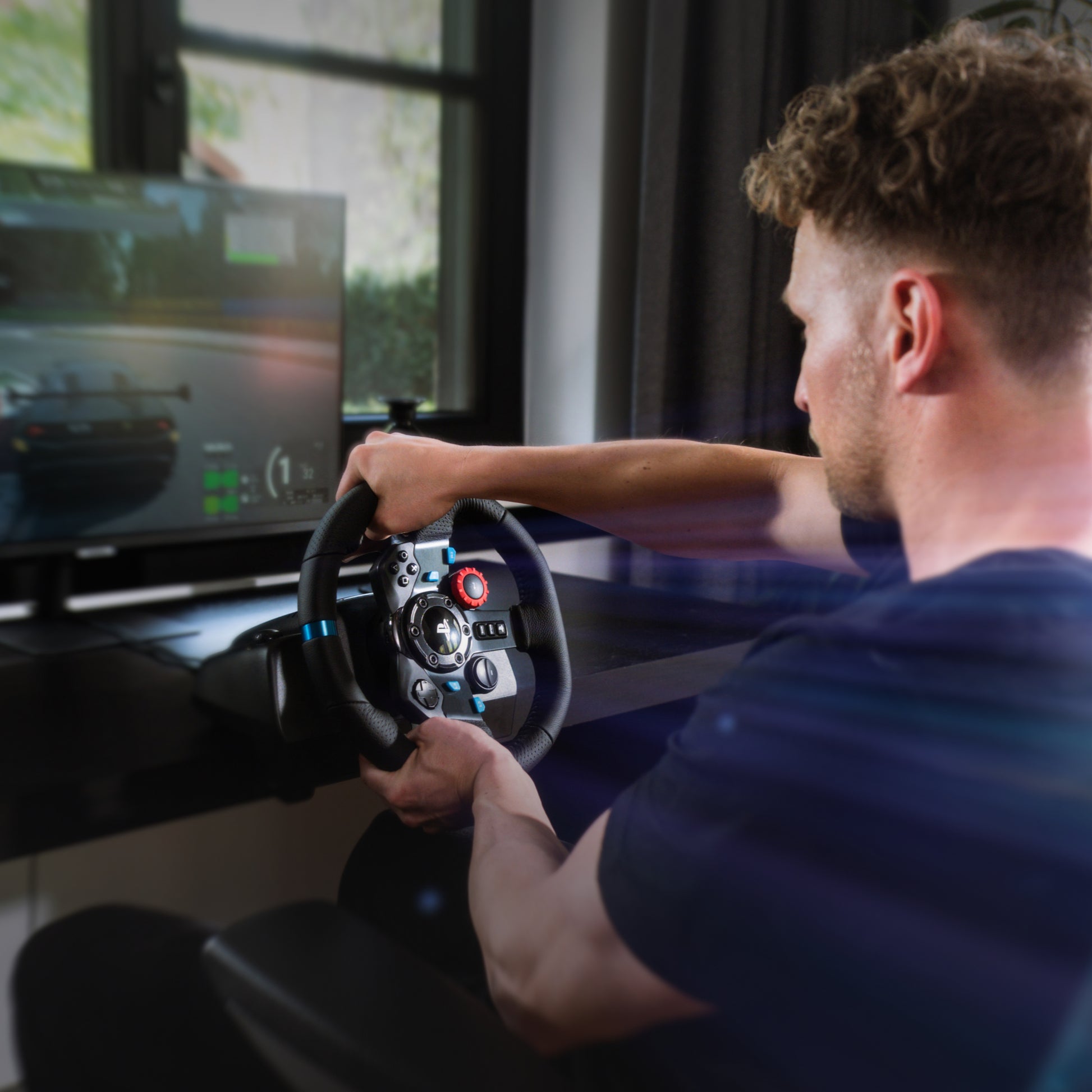 Logitech G G29 – Lenkrad + Pedale – USB (kabelgebunden), Force-Feedback, Schwarz – für PS5, PS4 & PC
