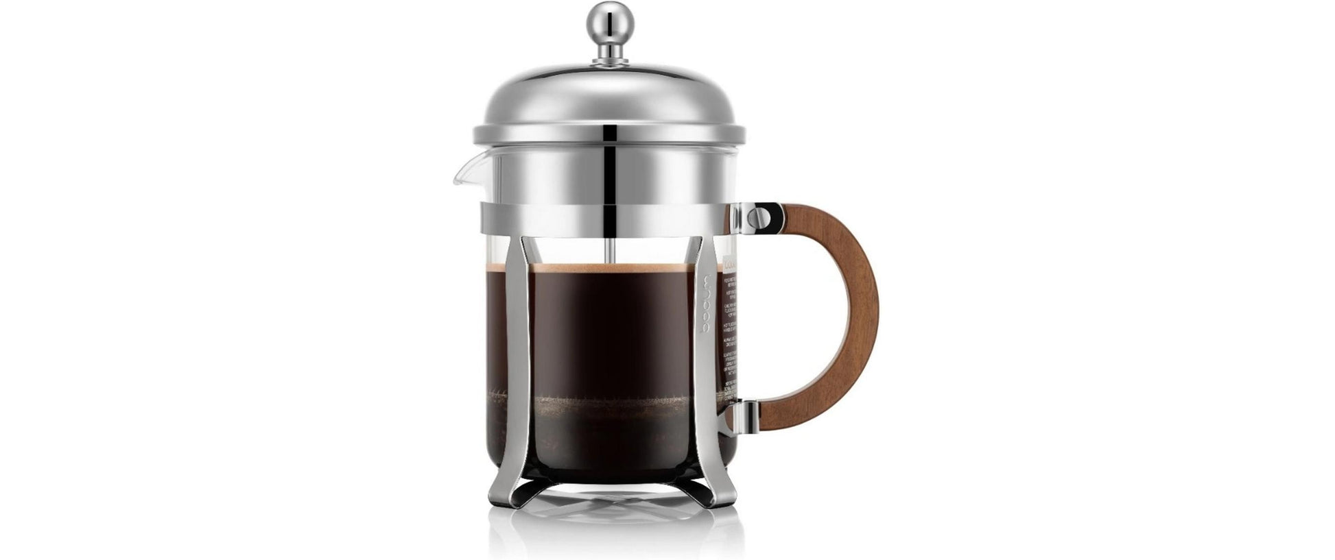 Bodum Chambord French Press Kaffeebereiter – 0,5 l, 4 Tassen, Silber
