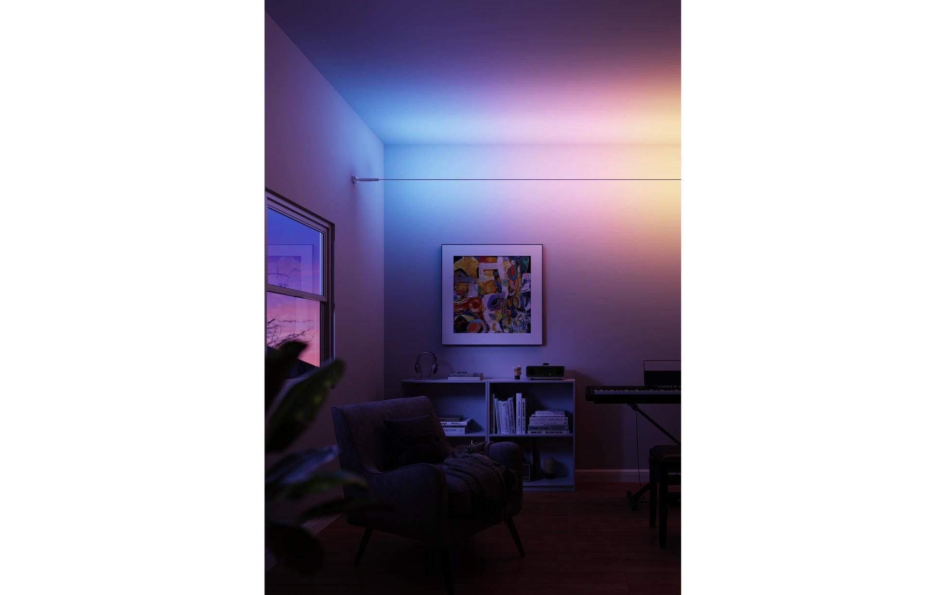 Govee LED-Strip Skyline Kit – 4 m, 2200–6500 K/mehrfarbig, WLAN, Bluetooth, Matter, für Alexa – Weiss