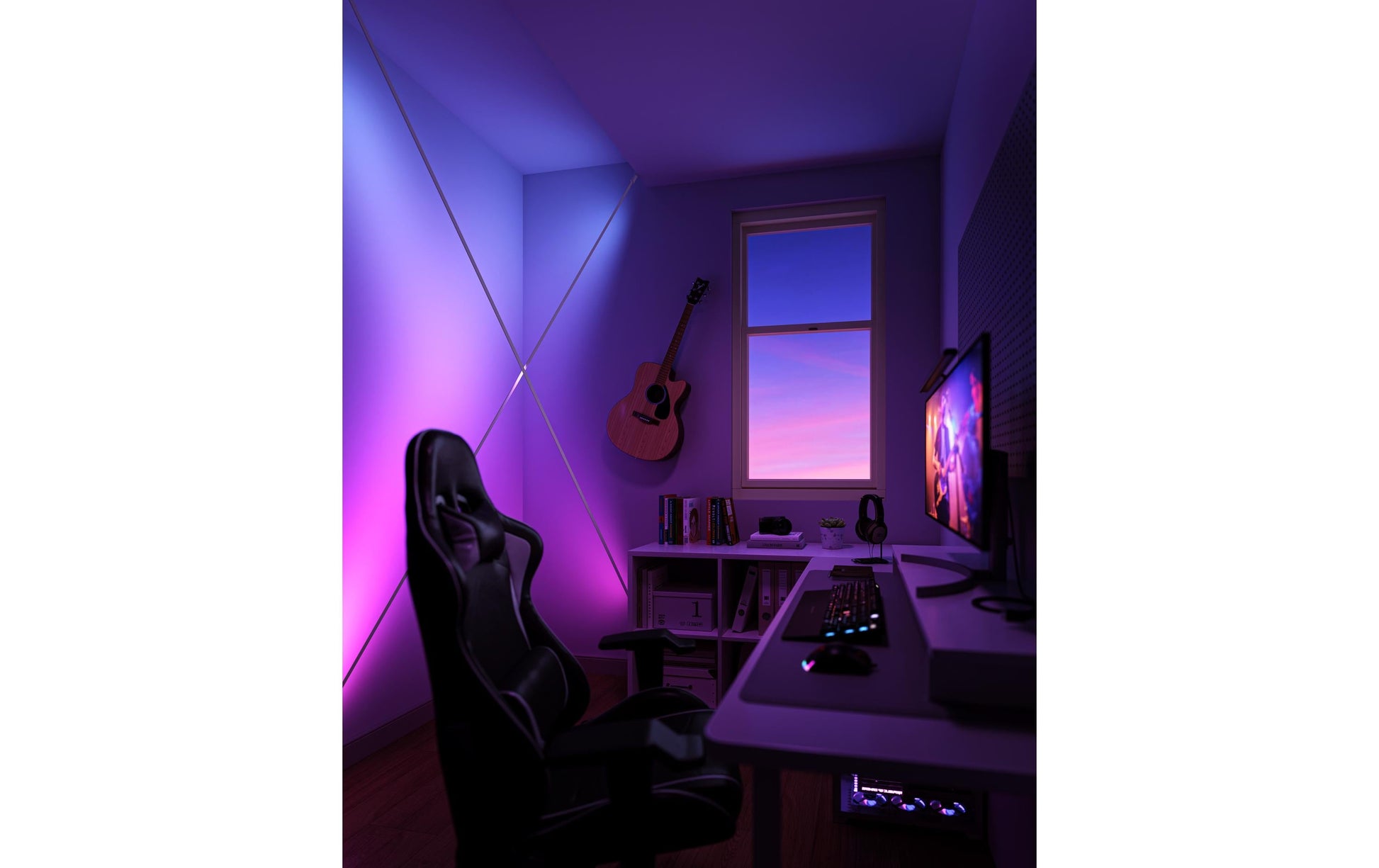 Govee LED-Strip Skyline Kit – 4 m, 2200–6500 K/mehrfarbig, WLAN, Bluetooth, Matter, für Alexa – Weiss