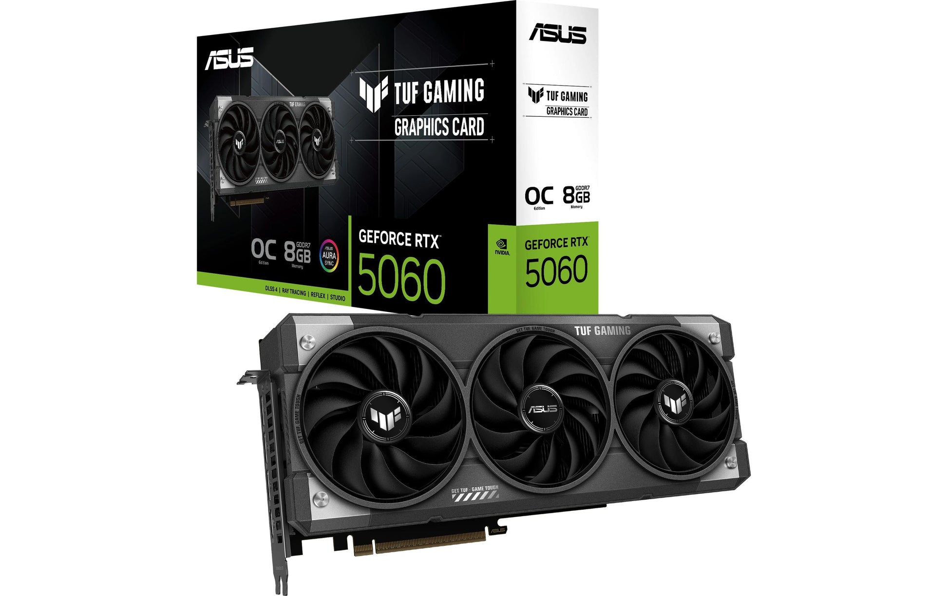 ASUS TUF-RTX5060-O8G-GAMING – PCIe Grafikkarte – GeForce RTX 5060, 8 GB GDDR7, 3×DP/1×HDMI, PCIe 5,0