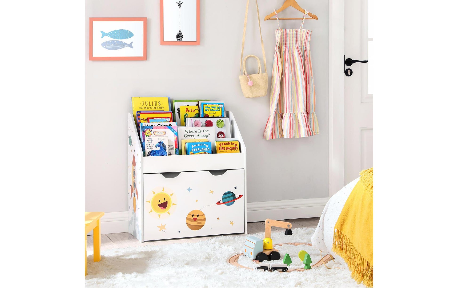 Songmics Büro-/Lagerregal freistehend, GKR41WT – 3 Böden – 62,5 × 29,5 × 70 cm – Weiss – MDF/Spanplatte