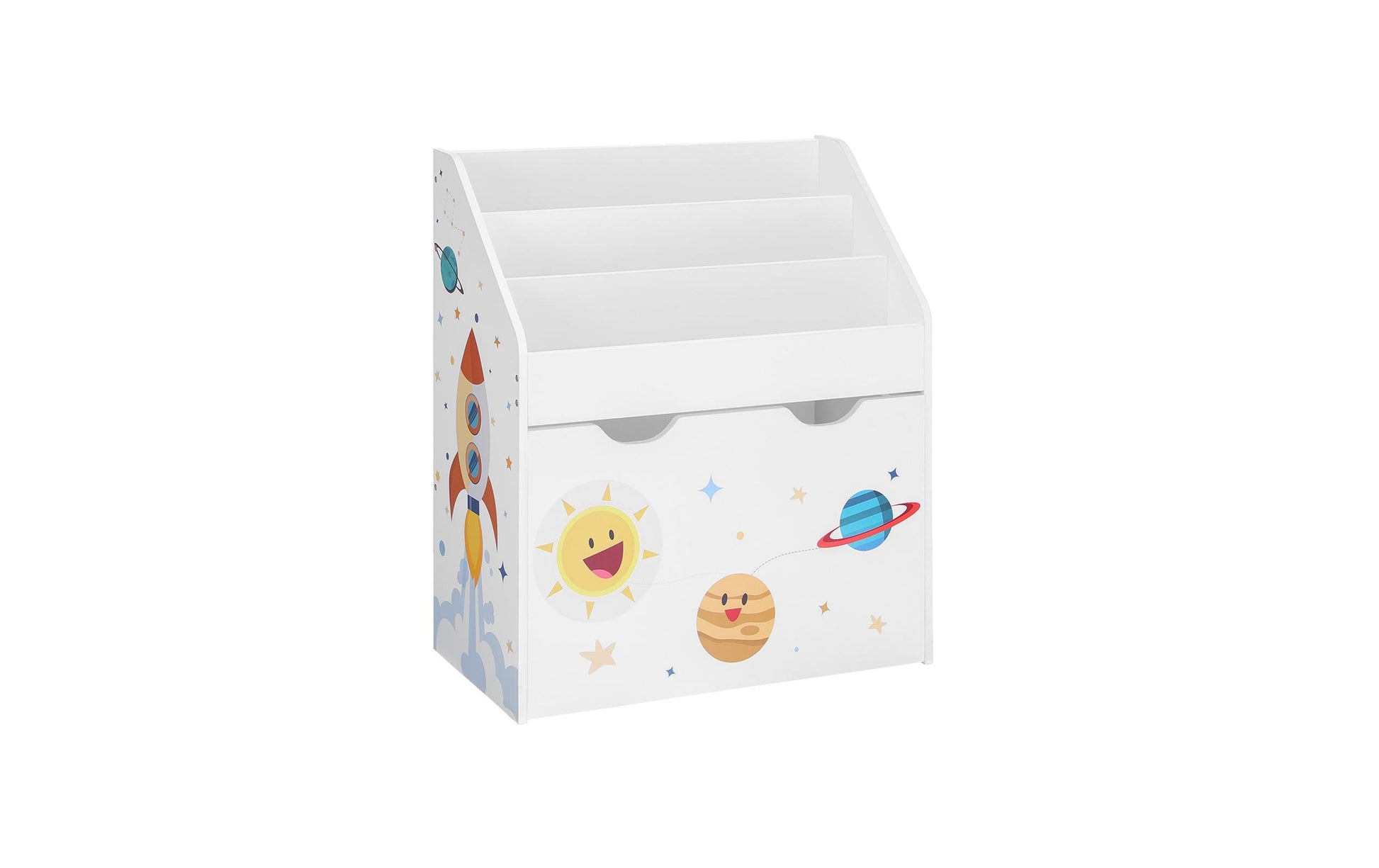 Songmics Büro-/Lagerregal freistehend, GKR41WT – 3 Böden – 62,5 × 29,5 × 70 cm – Weiss – MDF/Spanplatte