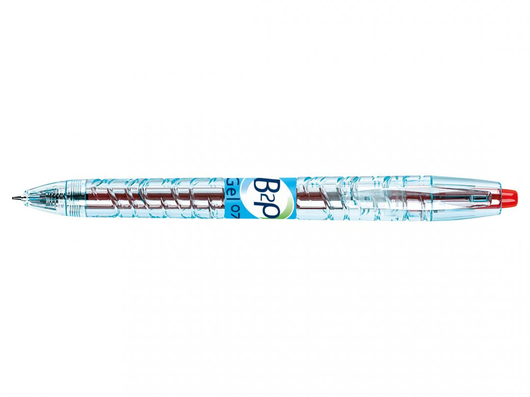 Pilot B2P BeGreen Gelschreiber – rot, 0,7 mm, dokumentenecht, lichtbeständig, Druckmechanik, nachfüllbar