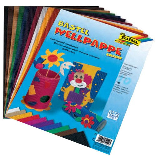Folia Wellkarton strukturiert – grau – 50 × 70 cm, 1 Bogen, 260 g/m²