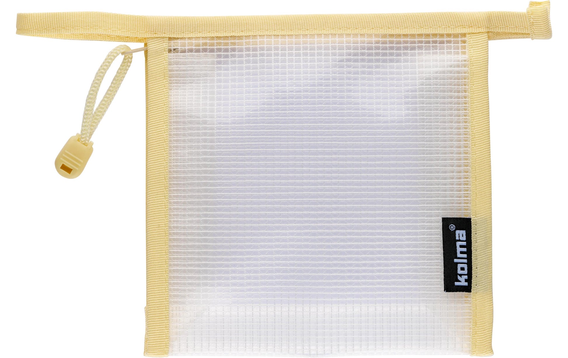 Kolma Reissverschlusstasche, 15 × 15 × 5,5 cm, creme, Netz