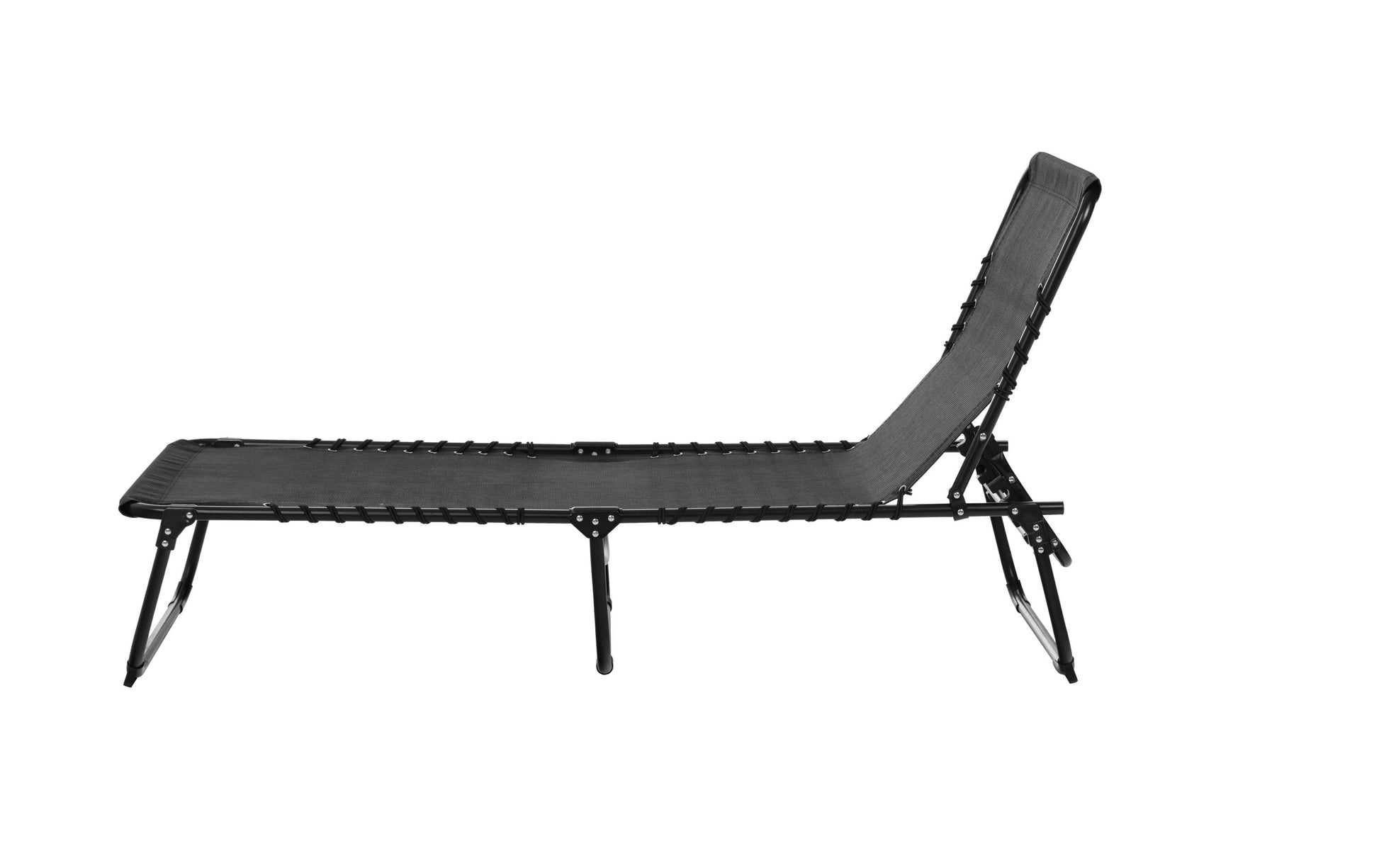 Cocon Liegestuhl – B 58 × T 190 × H 30 cm – Polyester, Schwarz