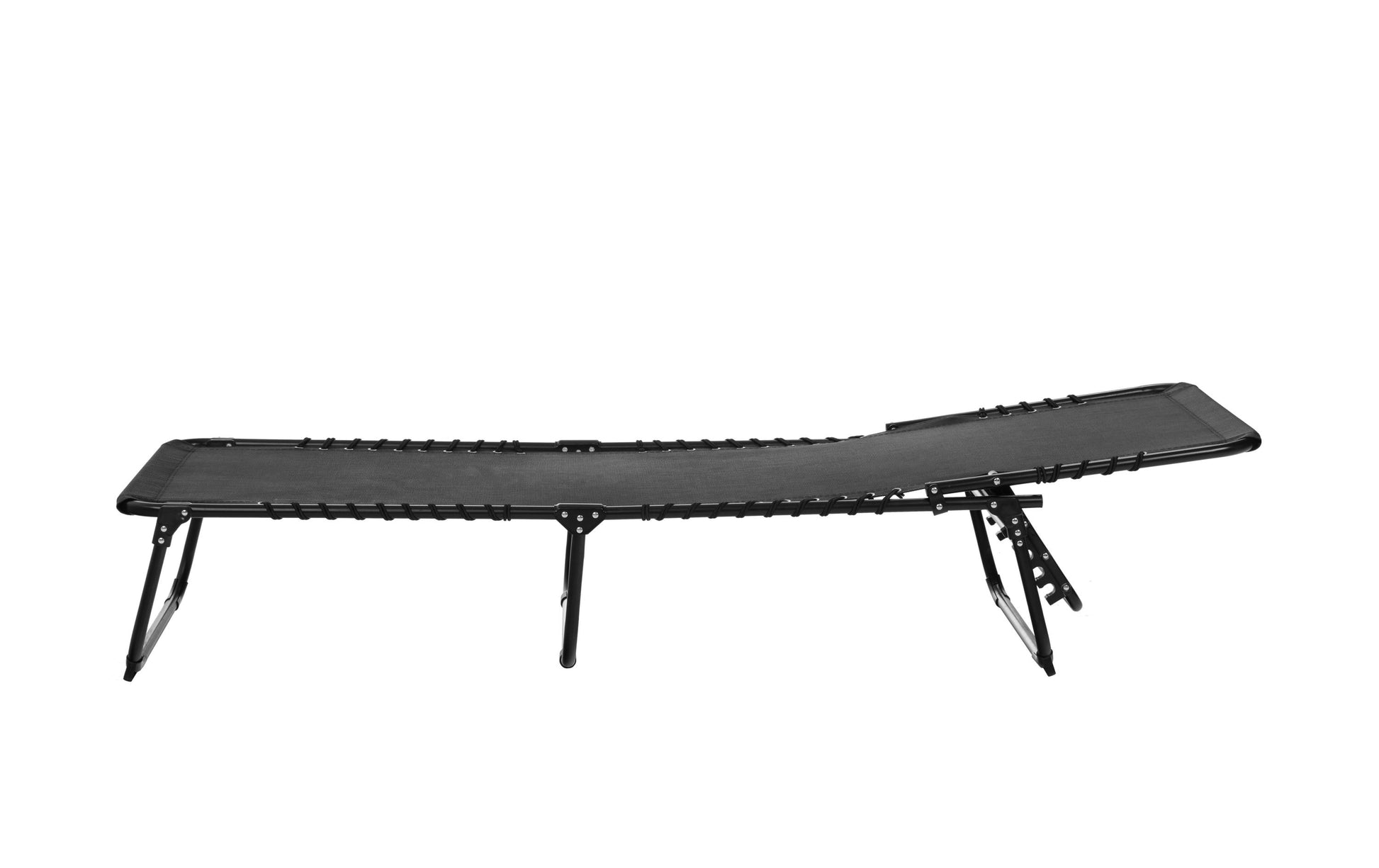 Cocon Liegestuhl – B 58 × T 190 × H 30 cm – Polyester, Schwarz