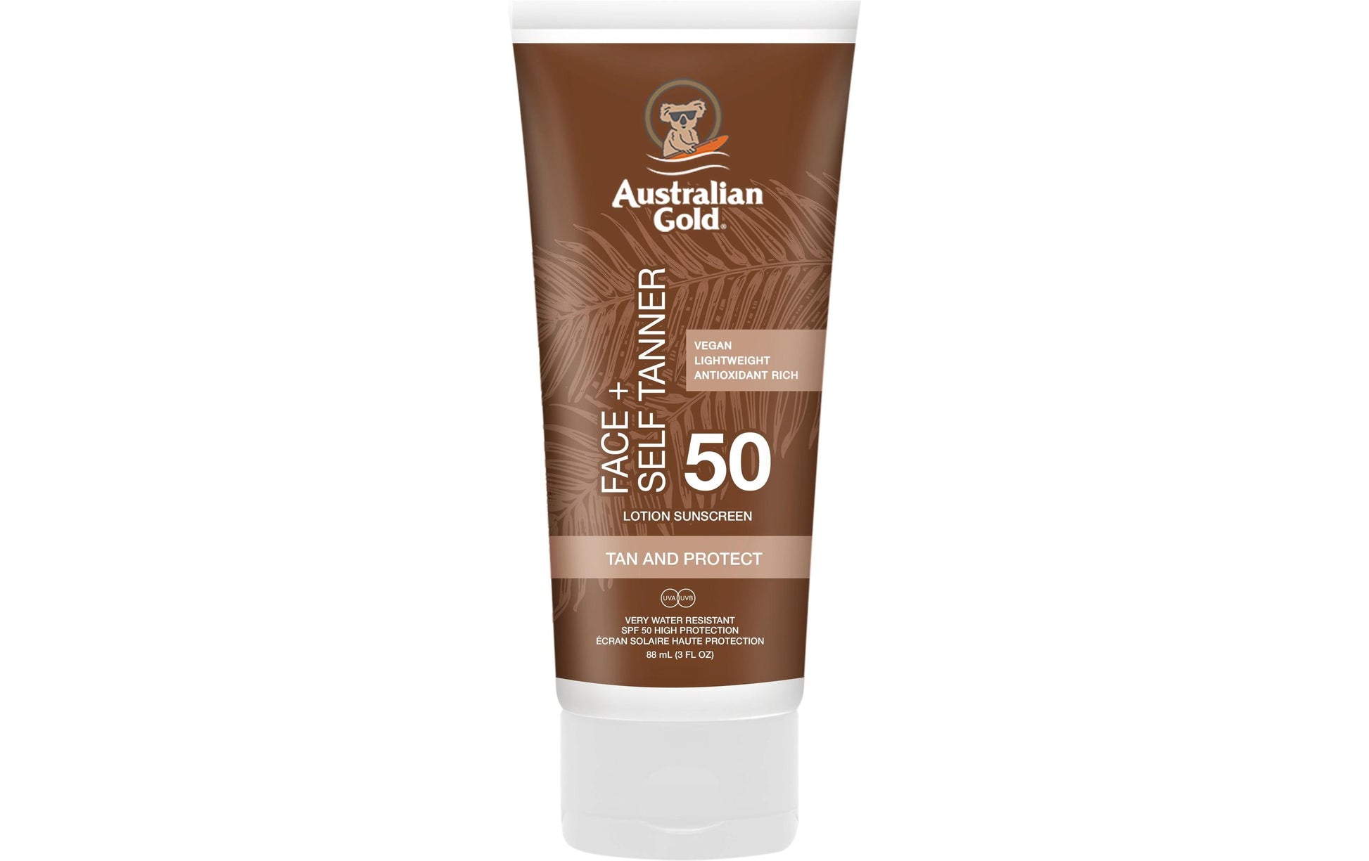 Australian Gold Sonnencreme SPF 50 – Bronzer – Wasserfest – 88 ml
