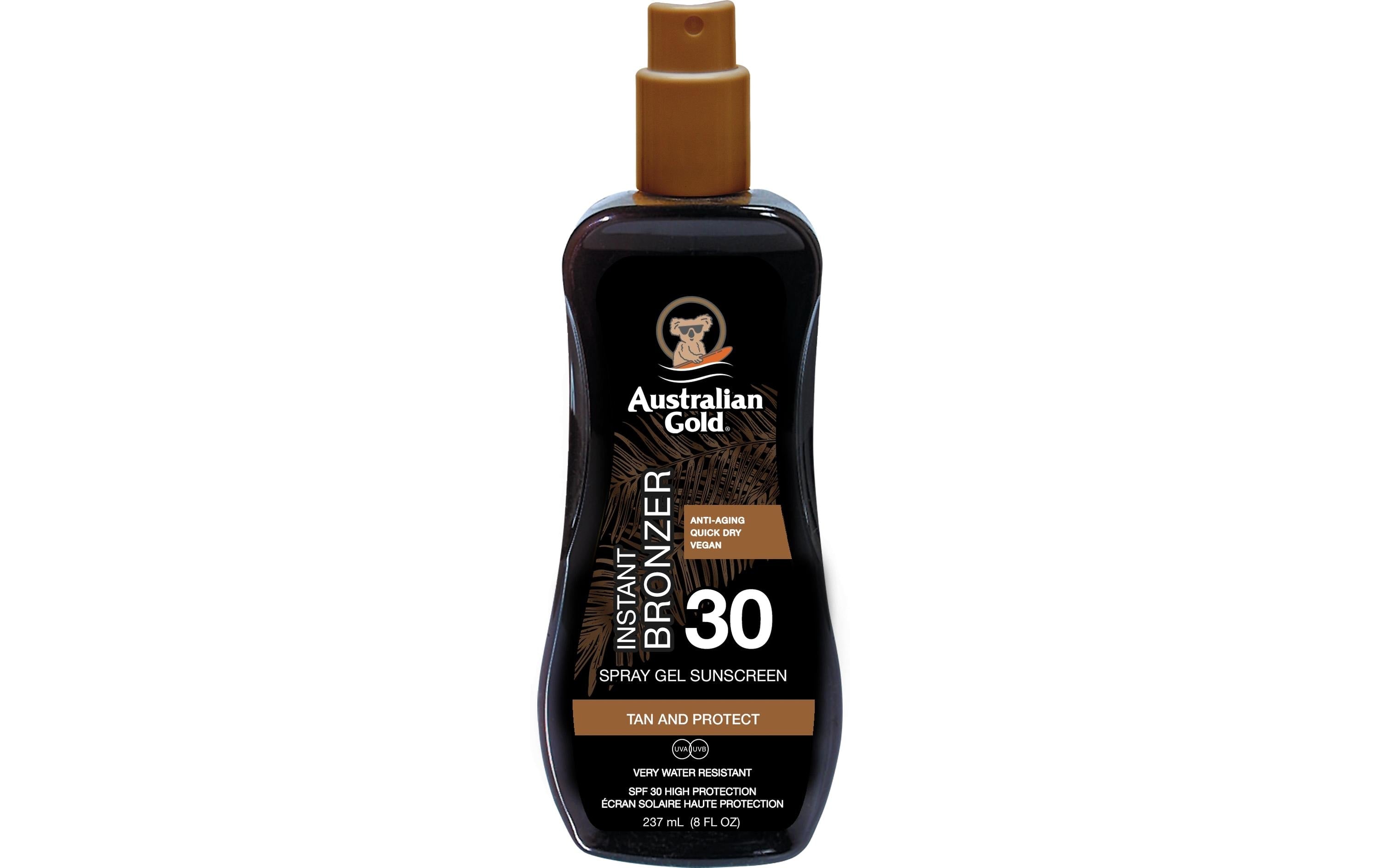 Australian Gold Sonnencreme SPF 30 – mit Bronzer, wasserfest – 237 ml