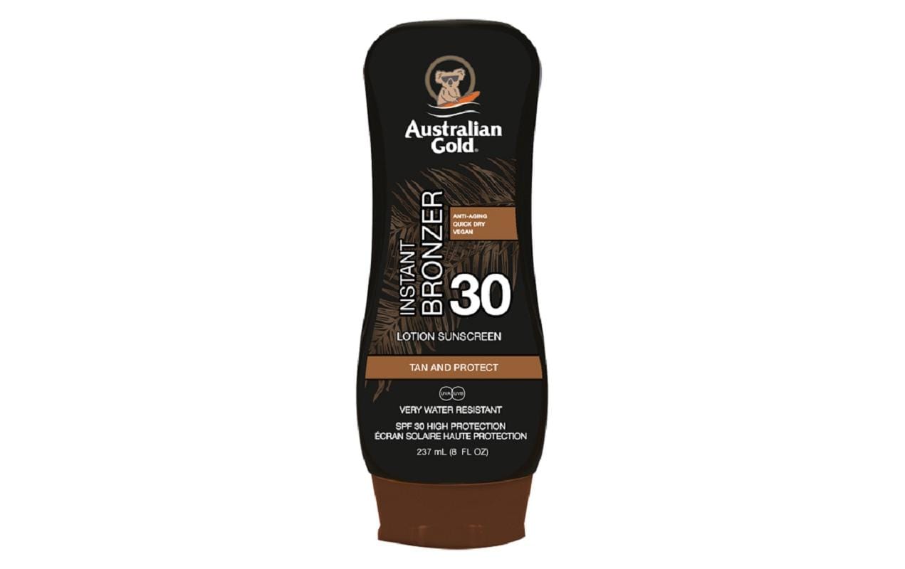 Australian Gold Sonnencreme SPF 30 – Körper, mit Bronzer, wasserfest – 237 ml