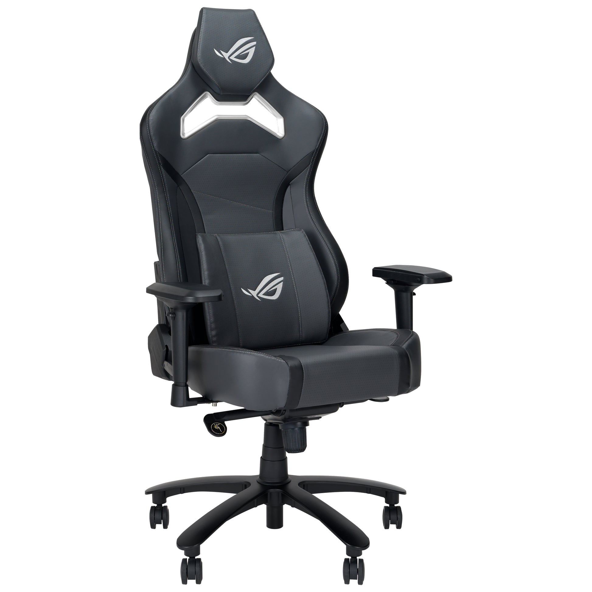 ASUS ROG Chariot X Core Gaming-Stuhl – Schwarz/Grau, 4D-Armlehnen, mit Kopfstütze, Lendenkissen, bis 136 kg