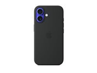 Apple Backcover – für Apple iPhone 16, MagSafe, Mikrofaser+Silikon, Schwarz