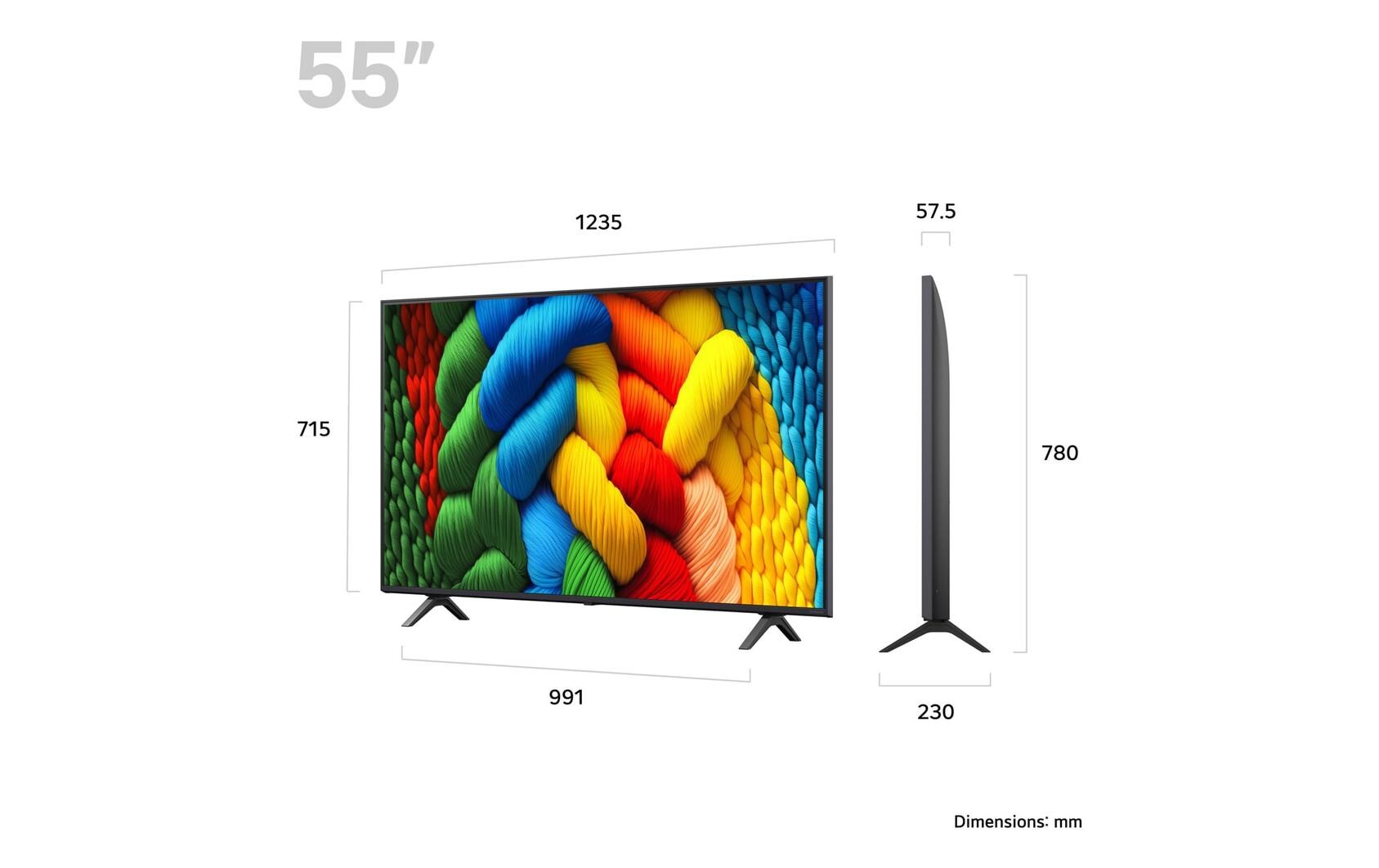LG 55NANO80A6B – 55" Fernseher – 4K UHD – NanoCell – webOS 25 – 60 Hz – HDR10+