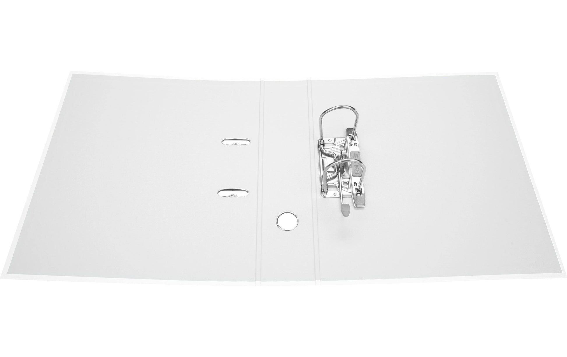 Biella Plasticolor Ordner – A4 Hochformat – 2-Ring Hebelmechanik, Rücken 70 mm – Weiss, Karton, mit Niederhalter