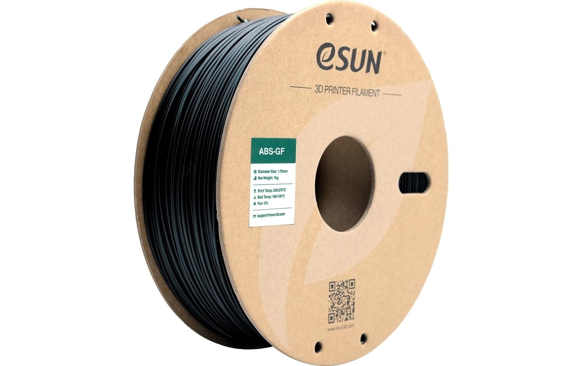 eSUN Filament ABS-GF – 1,75 mm, 1 kg – Schwarz