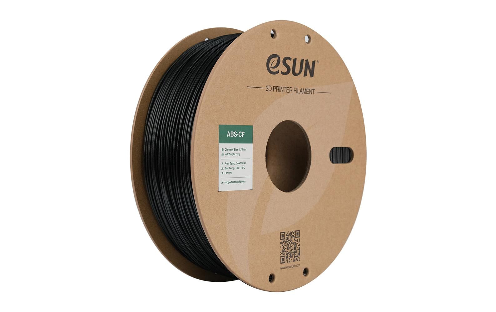 eSUN ABS-CF Filament – 1,75 mm, 1 kg – Schwarz